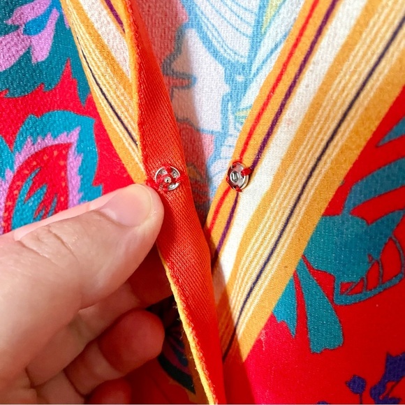 Umgee Floral Faux Wrap Stretchy Dress Size Medium - Picture 5 of 8